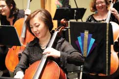 Cellist Rachel Xu, Sarah Gandt and Sara Styles